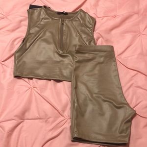 NWT Fashion Nova Biker Short Set